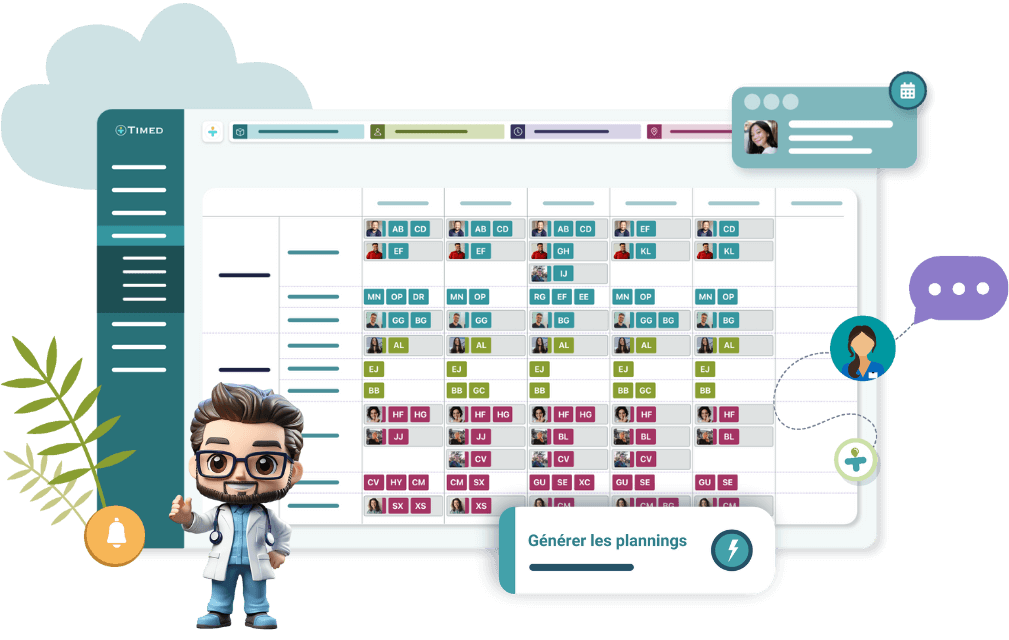 illustration du logiciel Timed planning et RH