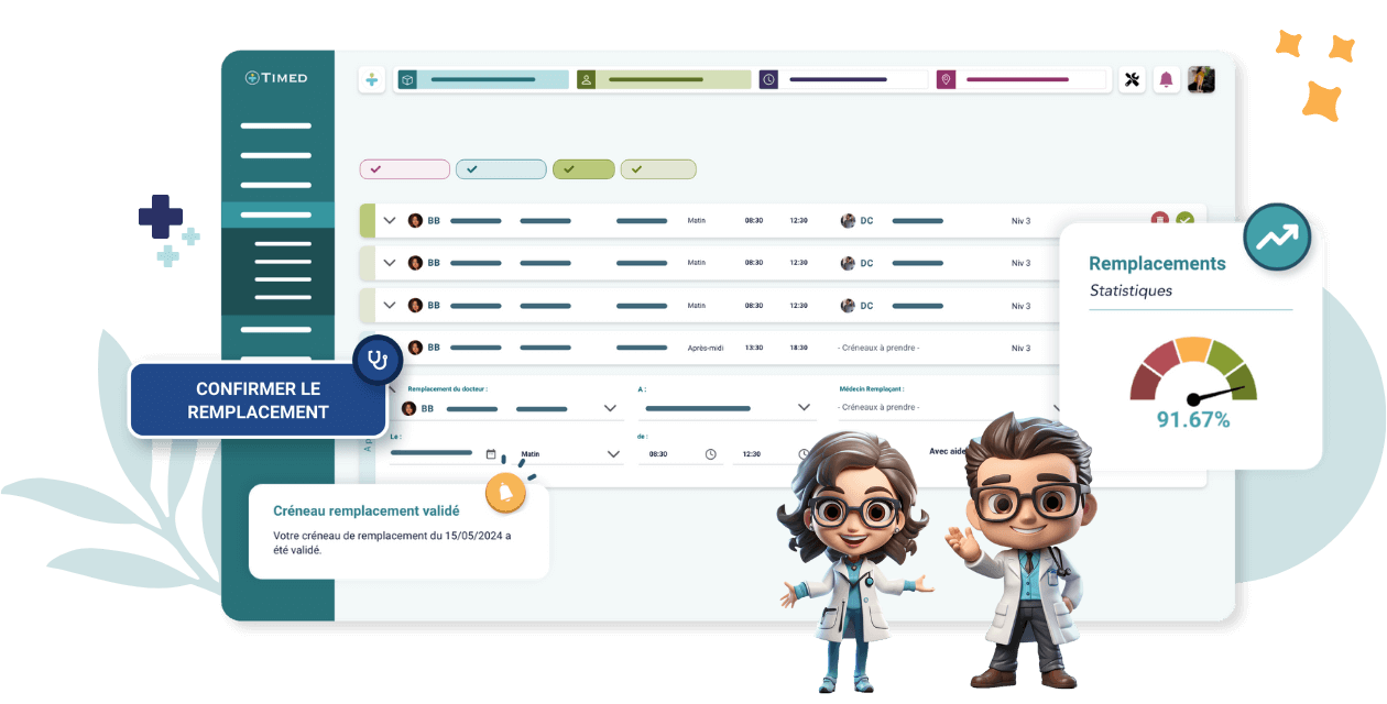 Logiciel Timed pour gérer les remplacements de médecins